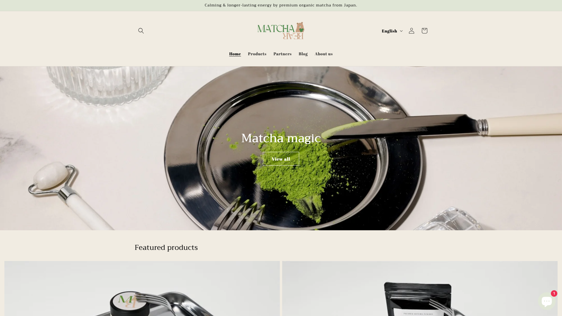 Matcha Bear - Japanese ceremonial matcha e-commerce
