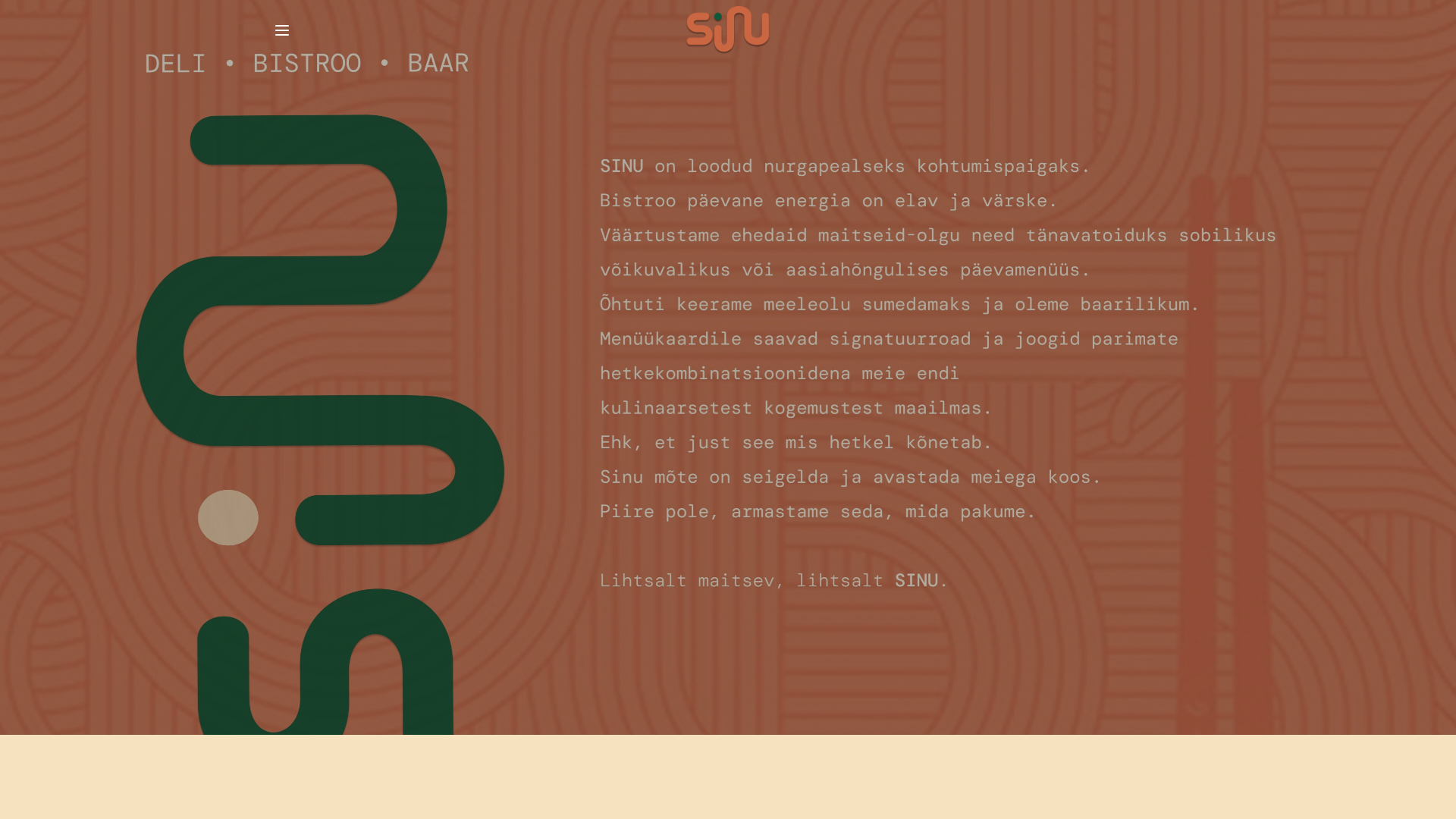 SINU Bistroo - Deli, bistroo ja baar